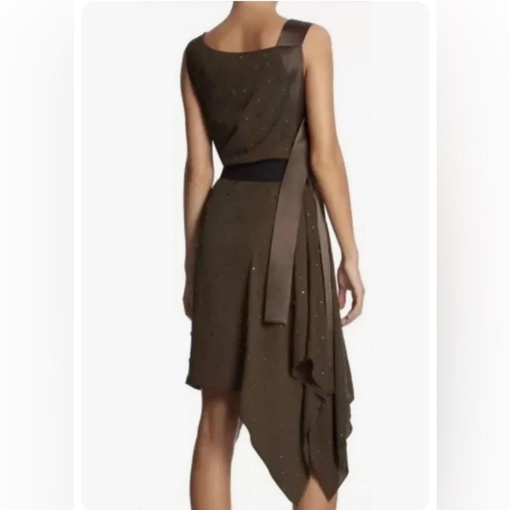 BCBG Max Azria XXS Cigar Runway Embellished Party Dress MSRP $548